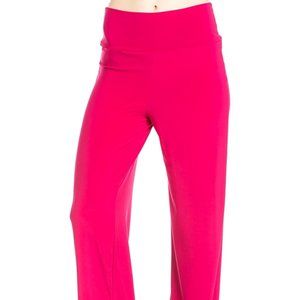 AZULES Women Bootcut Flare Leg Full Length Slinky Knit MEDIUM Pink Palaz…
